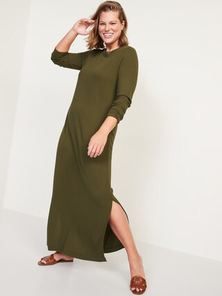 Rib-Knit Maxi Shift Dress | Old Navy (US)