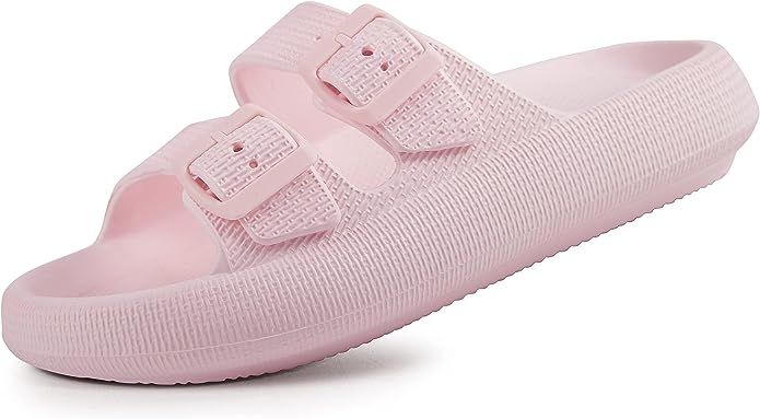 Weweya Cloud Sandals for Women and Men - Pillow Slippers - Double Buckle Adjustable Slides - EVA ... | Amazon (US)