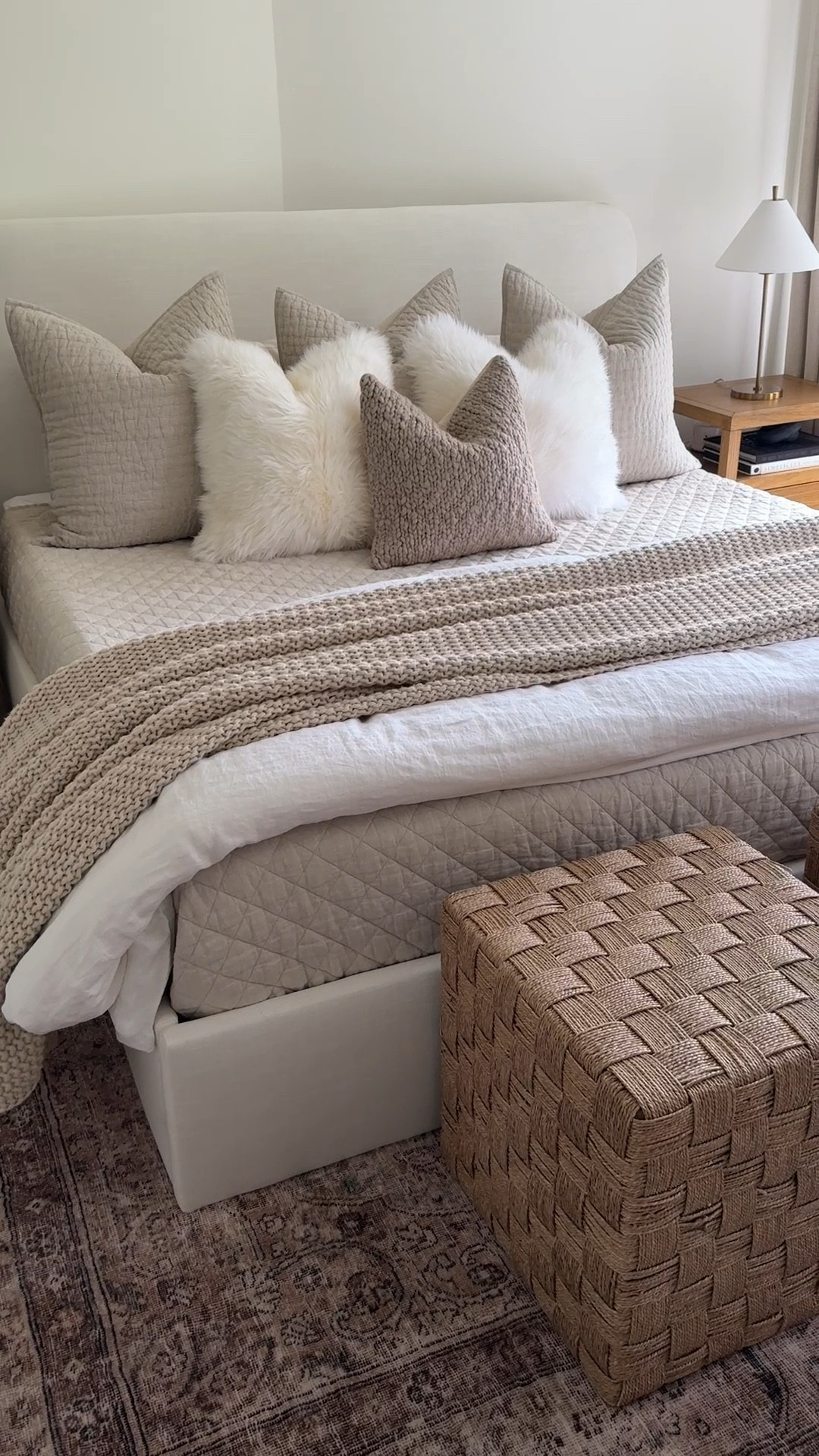 Guest bedroom refresh! 
+ arched linen bed
+ non-toxic, natural bedding
+ affordable rug 

Home Decor
Nightstand 
Mirror
Walmart 
Pillows 
Amazon 

#LTKFindsUnder100 #LTKHome