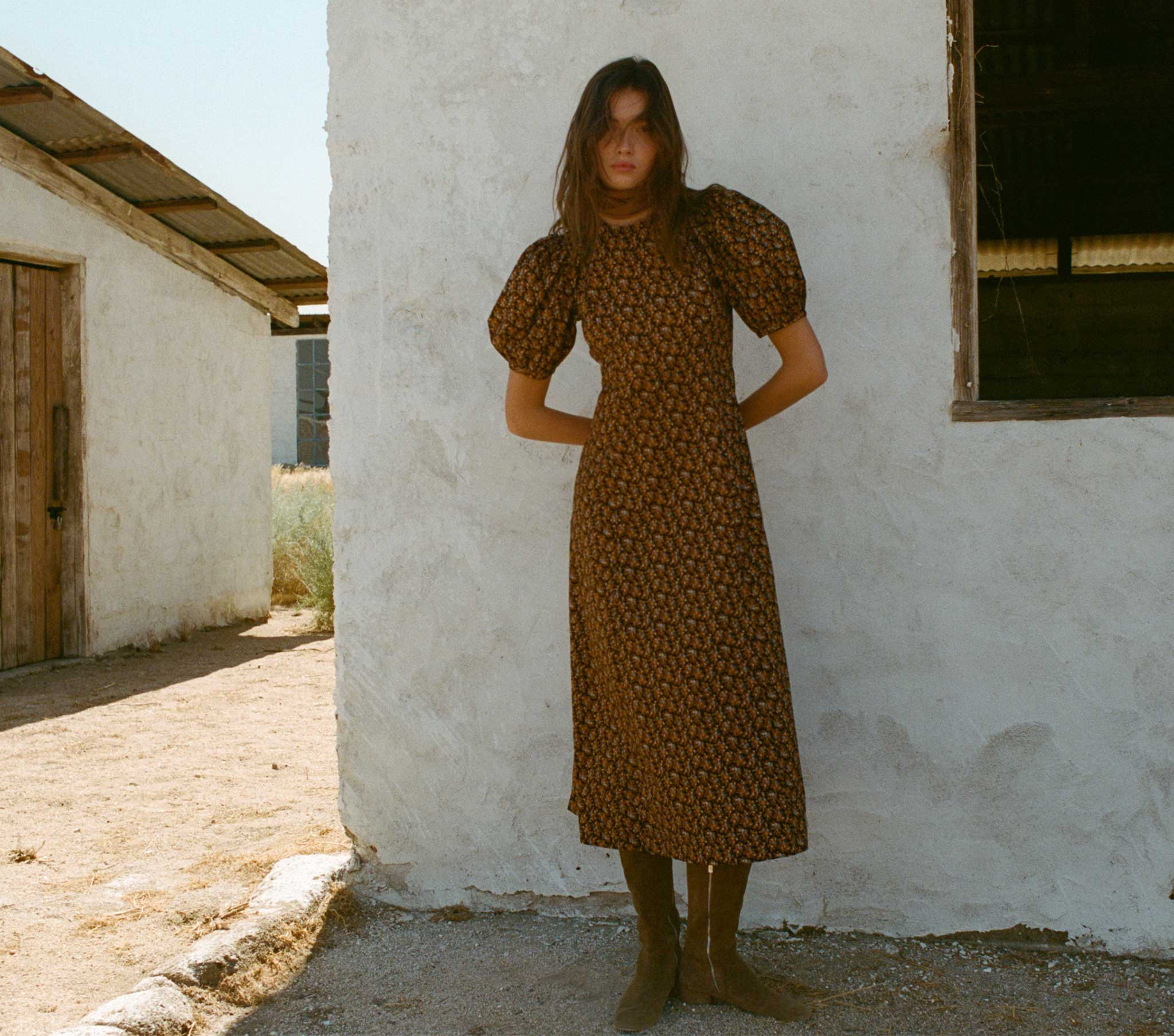 BLAIR DRESS -- NOIR FLEURS D'AVIGNON | DOEN