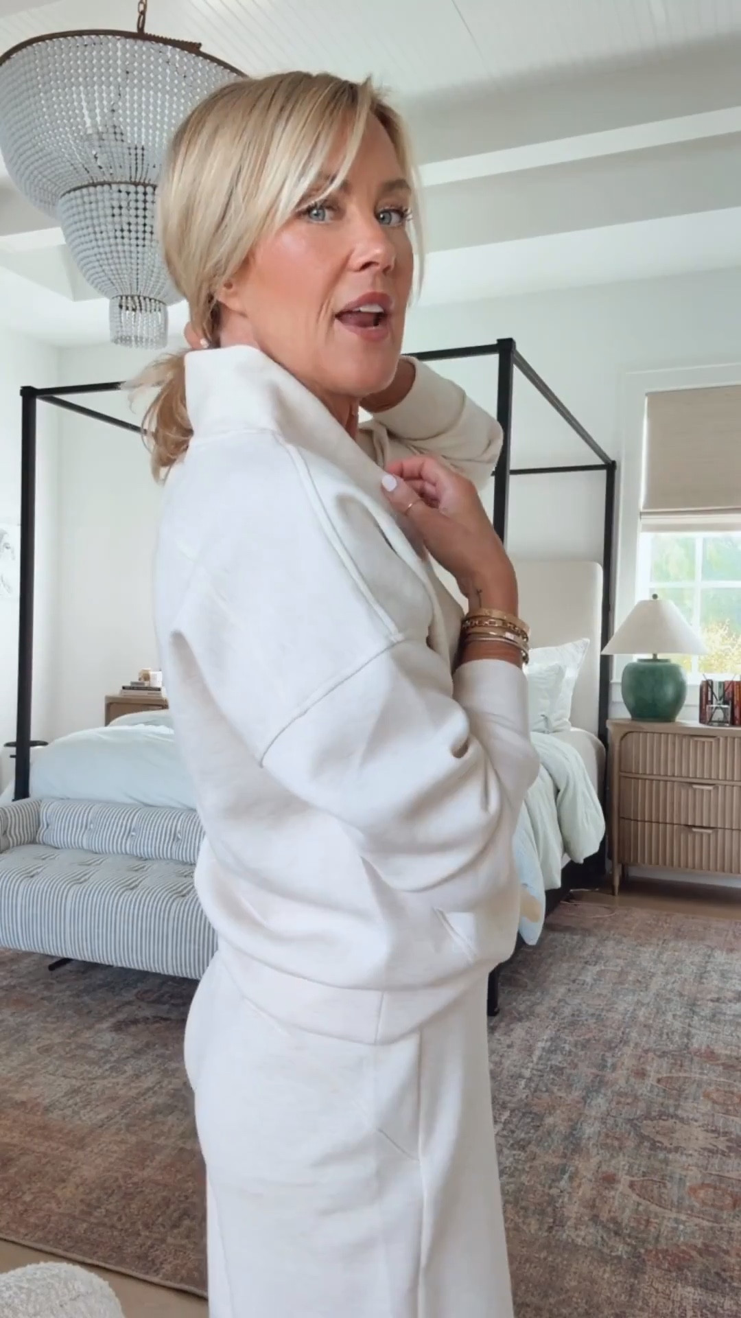 Spanx New Arrivals | Hi Sugarplum! 

No notes on this set! So comfy and chic without being sheer. 
Half zip: XS
Pants: Small


@Spanx #SpanxPartner

#LTKootd #LTKTravel #LTKOver40