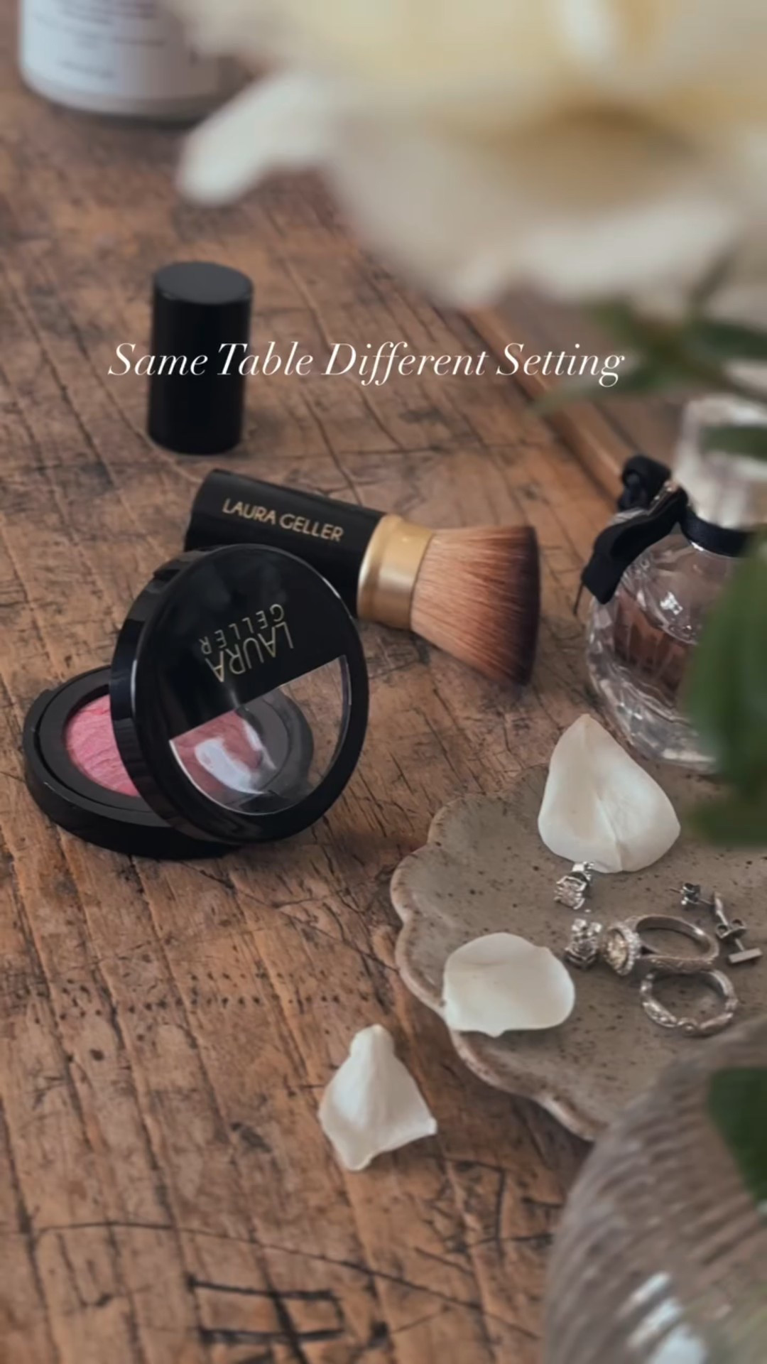 I loved this vintage table, but it didn’t work in my entryway my couch was too big. So I moved it to my bedroom and now it’s my vanity. Same piece, completely different feel. 

COMMENT: TABLE to get links sent to your inbox 

 #ltkhome #vanityinspo #makeupvanity #makeup #bedroomdecor