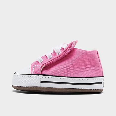 Converse Girls' Infant Chuck Taylor All Star Cribster Crib Booties in Pink/Pink Size 1.0 Canvas/Lace | Finish Line (US)