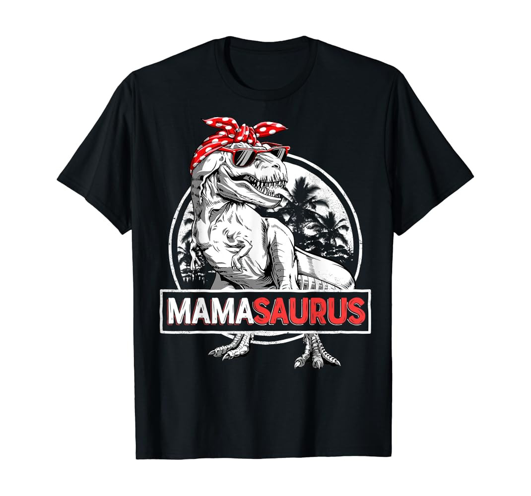 Mamasaurus T rex Dinosaur Funny Mama Saurus Mother's Family T-Shirt | Amazon (US)