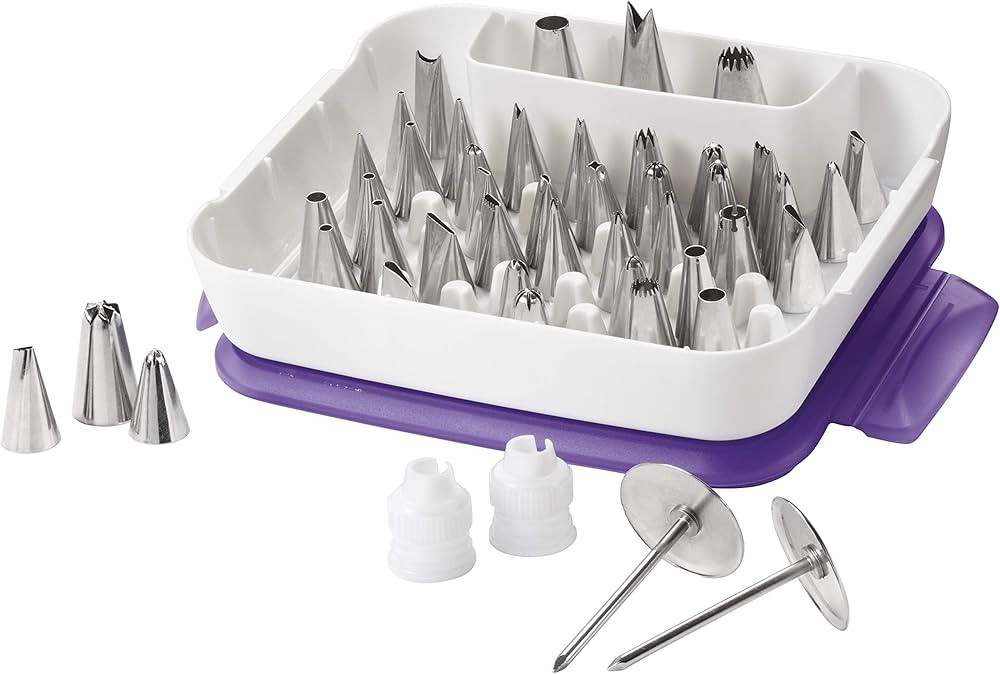 Wilton Piping Tip Set for Cake & Cupcake Decorating, 55-Piece with Carrying Case | Amazon (US)