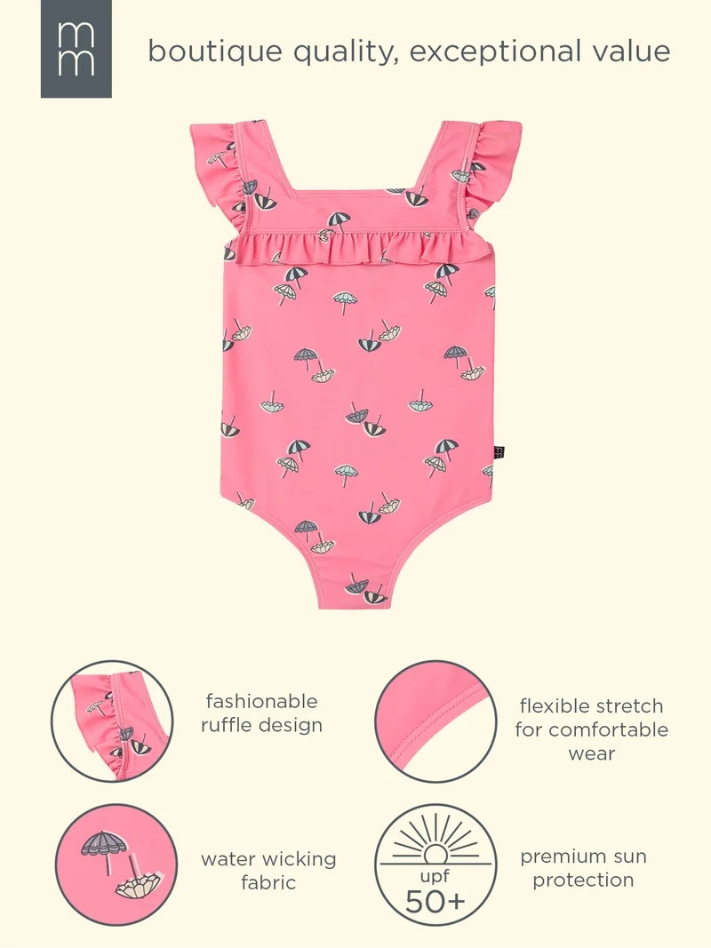 Modern Moments by Gerber Baby and Toddler Girl One-Piece Swimsuit, Sizes 0/3M-5T | Walmart (US)