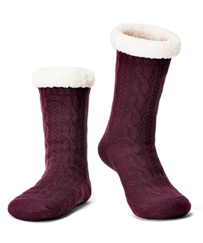 Cozylook Women's Fuzzy Slipper Socks with Non-Slip Grippers, Cozy Fluffy Sherpa Lined, Cute Christmas Gifts for Her Mom Grandma Wife Girlfriend | Amazon (US)