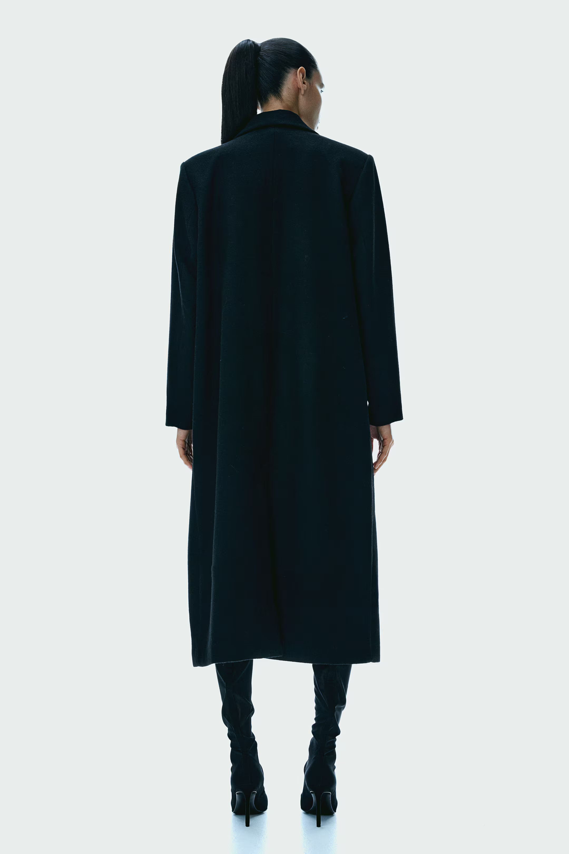 Single-breasted coat - Black - Ladies | H&M GB | H&M (UK, MY, IN, SG, PH, TW, HK)
