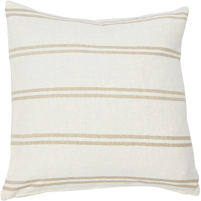 Creative Co-Op 20" Square Interwoven Double-Striped Cotton Pillow Decorative Pillow Cover, 20" x ... | Amazon (US)