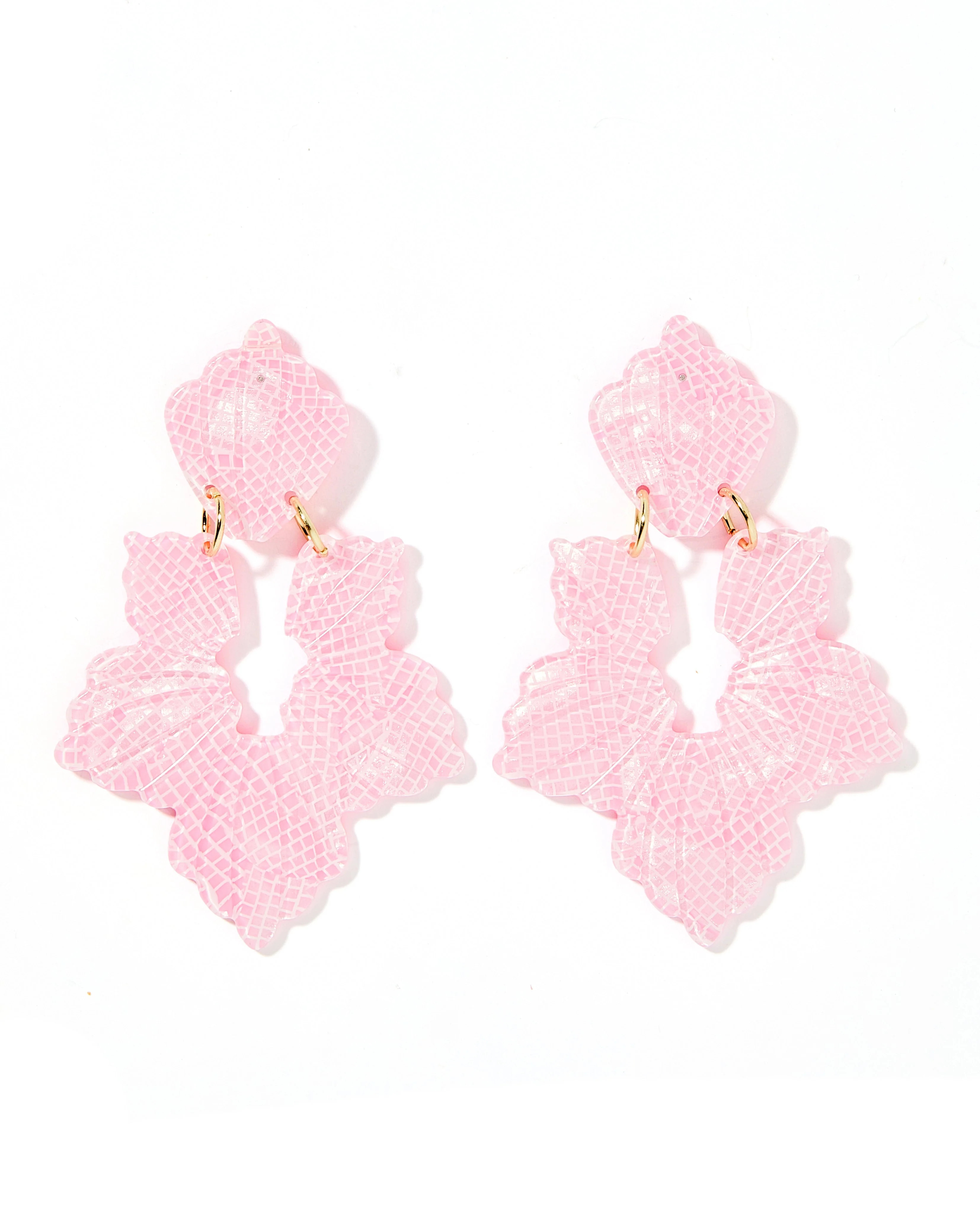 Michelle Statement Earrings - Disco Pink | LINNY CO LLC