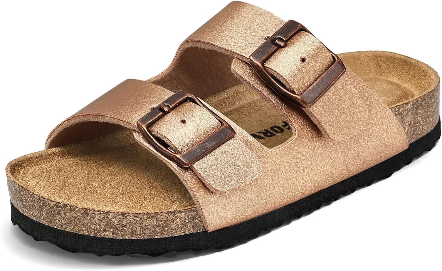 K KomForme Kids Sandals Boys Girls Slide Cork Footbed Slipper with Adjustable Straps for Little K... | Amazon (US)