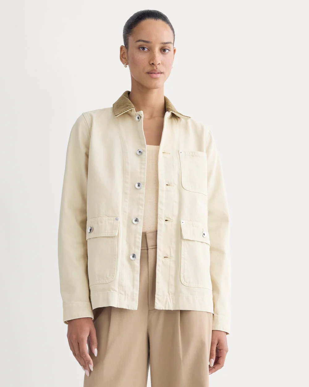 The Ranch Jacket | Garment-Dyed White / Cream | Everlane