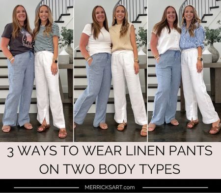 @athleta linen pants (wearing sizes L and XS) for summer/spring on two body types 

#LTKSeasonal #LTKmidsize #LTKfindsunder100