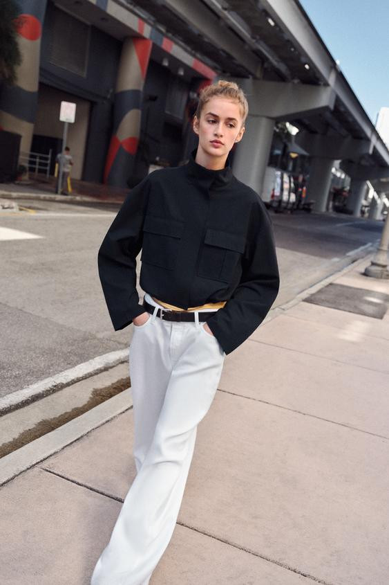 CROPPED HIGH COLLAR JACKET | Zara US