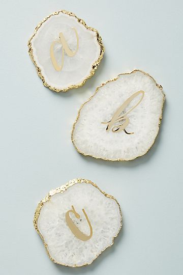 Monogram Agate Coaster | Anthropologie (US)