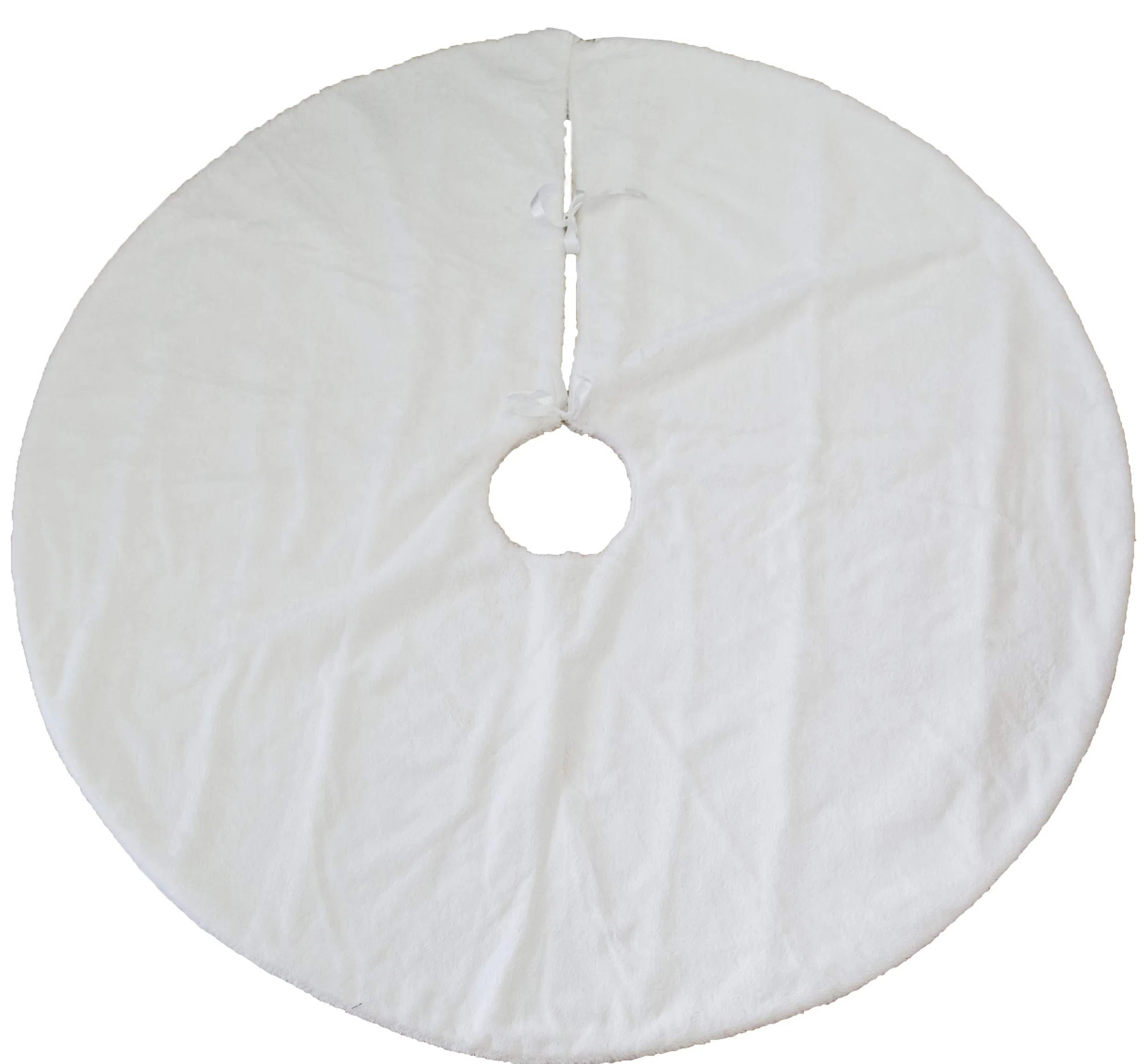 Rumi Solid Color Faux Fur Tree Skirt | Wayfair North America