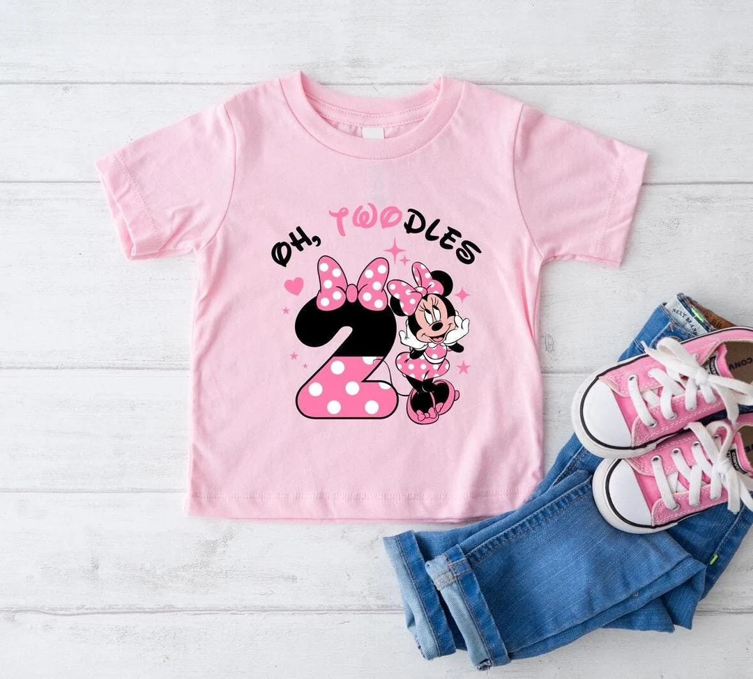 Oh, Twodles Birthday T-Shirt,2nd Birthday Gift, Funny Minnie Shirt,Birthday Shirt, Minnie Shirt, ... | Etsy (US)