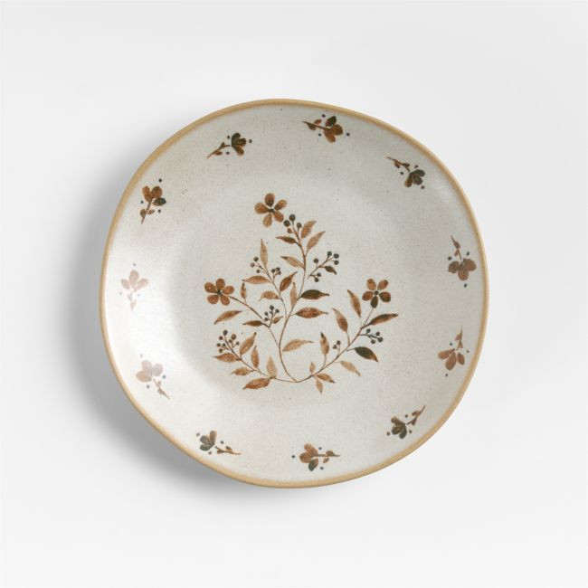 Marin Botanical Stoneware Salad Plate | Crate & Barrel