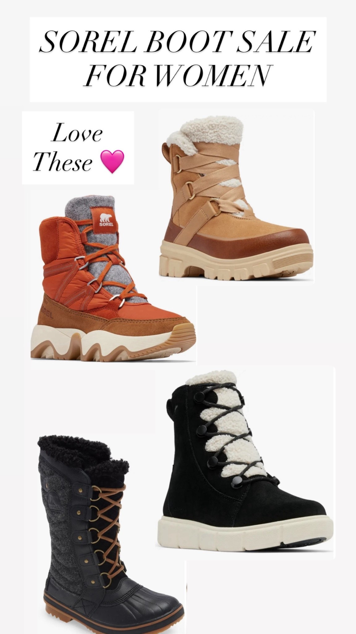 SOREL BOOTS FOR WOMEN 🩷

#LTKHoliday #LTKSaleAlert