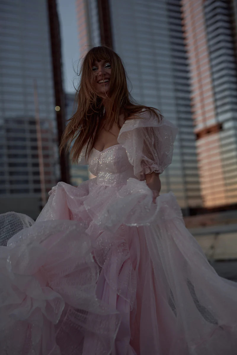 The Sparkling Rose Bloom Gown | Selkie Collection