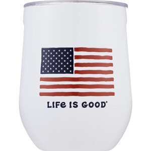 Corkcicle Life is Good USA Flag Stemless Wine Glass, 12 oz | CVS Health