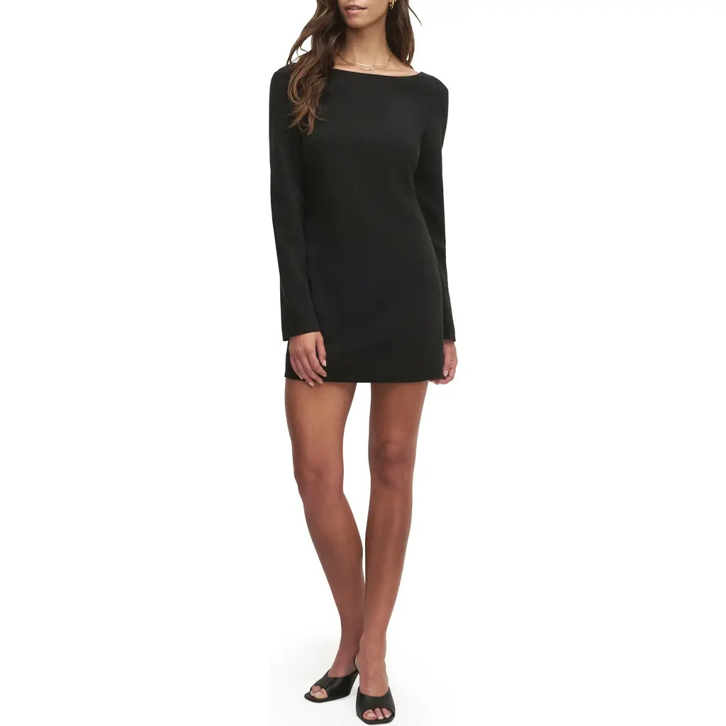 Favorite Daughter Meet Cute Long Sleeve Minidress in Black at Nordstrom, Size 0 | Nordstrom