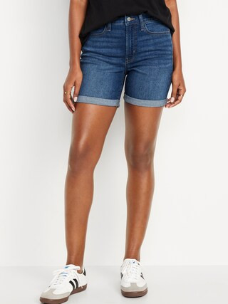 High-Waisted Wow Jean Shorts -- 5-inch inseam | Old Navy (US)