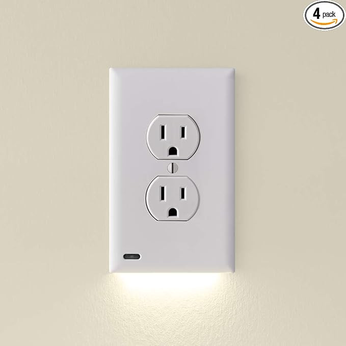 4 Pack - SnapPower GuideLight [For Duplex Outlets] - Replaces Plug-In Night Light - Electrical Re... | Amazon (US)
