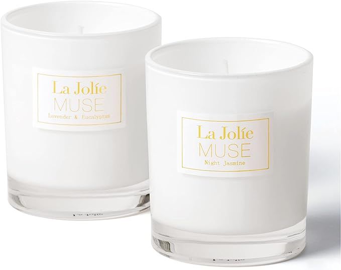 LA JOLIE MUSE Lavender Eucalyptus & Jasmine Scented Candle, Candles Gifts Sets for Women, Aromath... | Amazon (US)