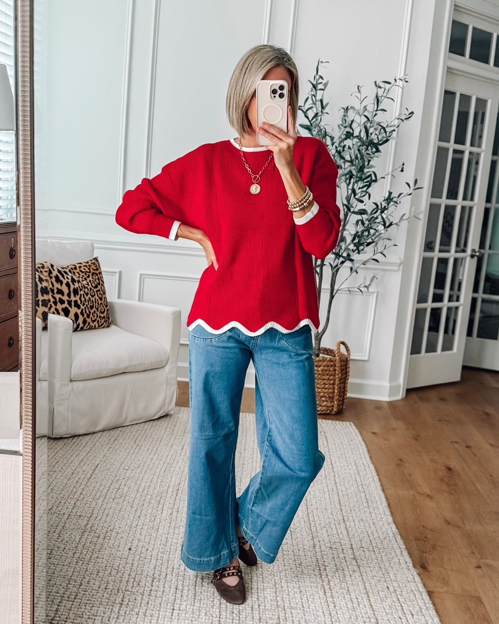 This fun Amazon sweater is perfect for the holidays! Wearing a small in the sweater and size 6 jeans 

#LTKSaleAlert #LTKootd #LTKHoliday