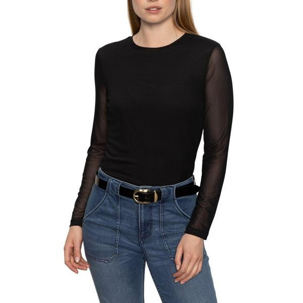 Women's Sanctuary Perfect Mesh Long Sleeve Shirt Medium Black | Scheels Sports