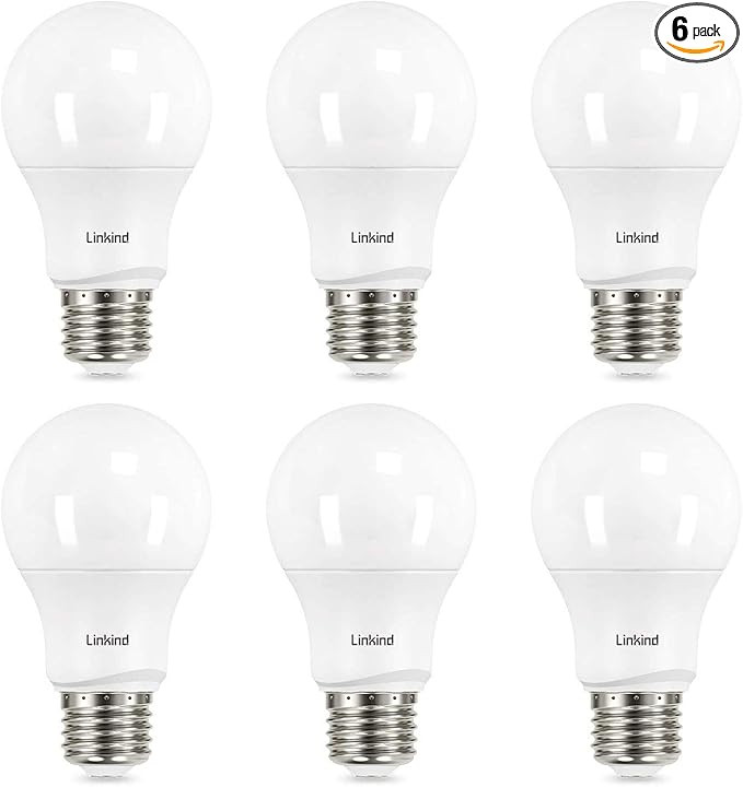 Linkind A19 LED Light Bulbs Dimmable, 60W Equivalent, 2700K Soft White, 9.5W 800 Lumens LED Bulbs... | Amazon (US)