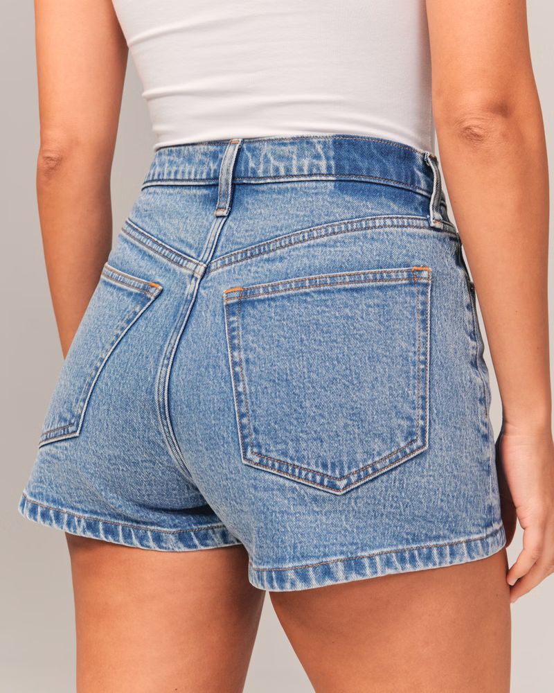 Women's Curve Love High Rise Mom Short | Women's Bottoms | Abercrombie.com | Abercrombie & Fitch (US)