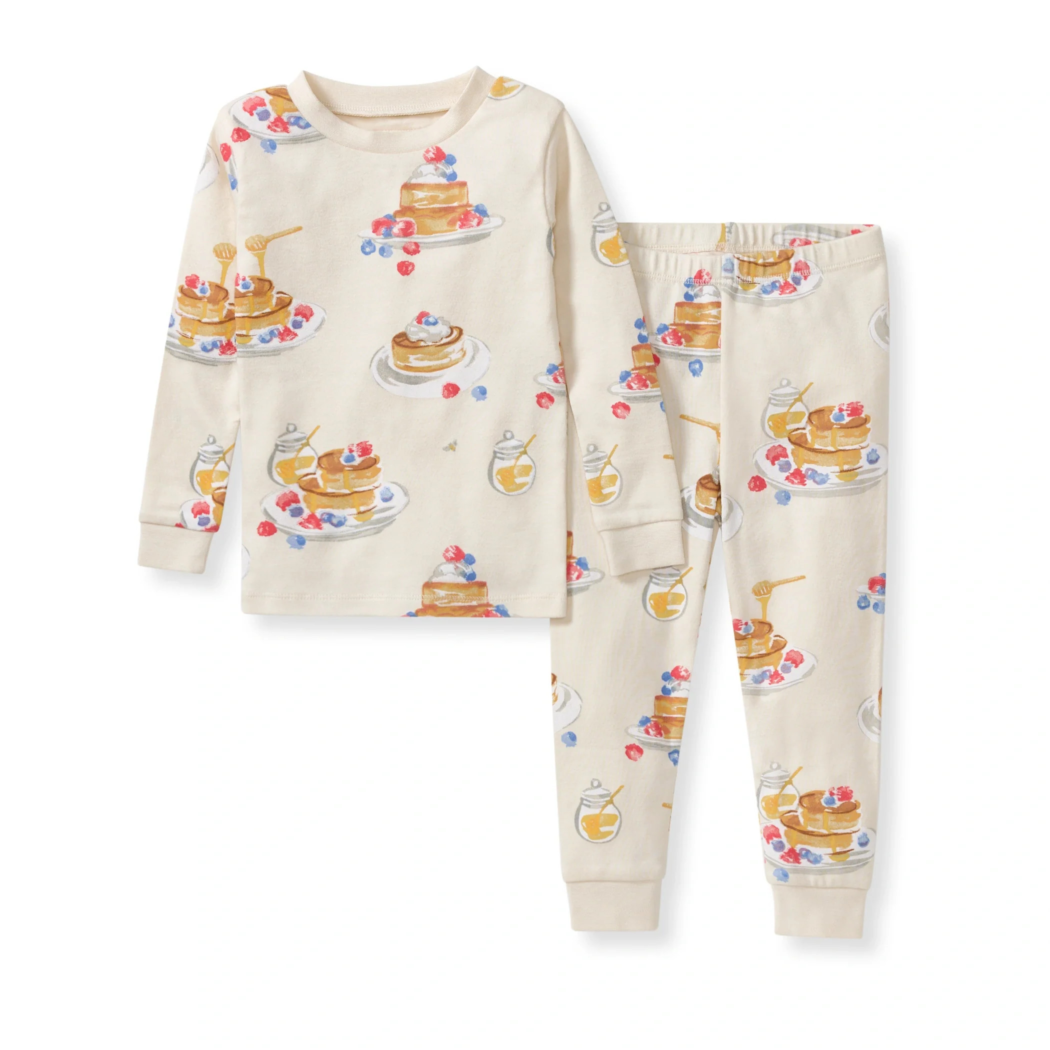 Fluffy Pancakes Organic Cotton Two-Piece Pajamas | Burts Bees Baby