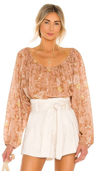 Simoun Blouse in Nude | Revolve Clothing (Global)