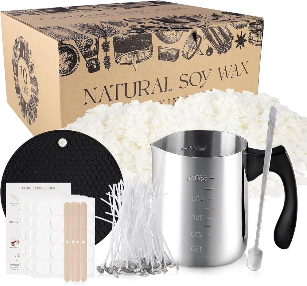 Candle Making Kits for Adults,Beginner,Kids, Soy Wax, Making Supplies Include 10 LB Soy Wax Flake... | Amazon (US)