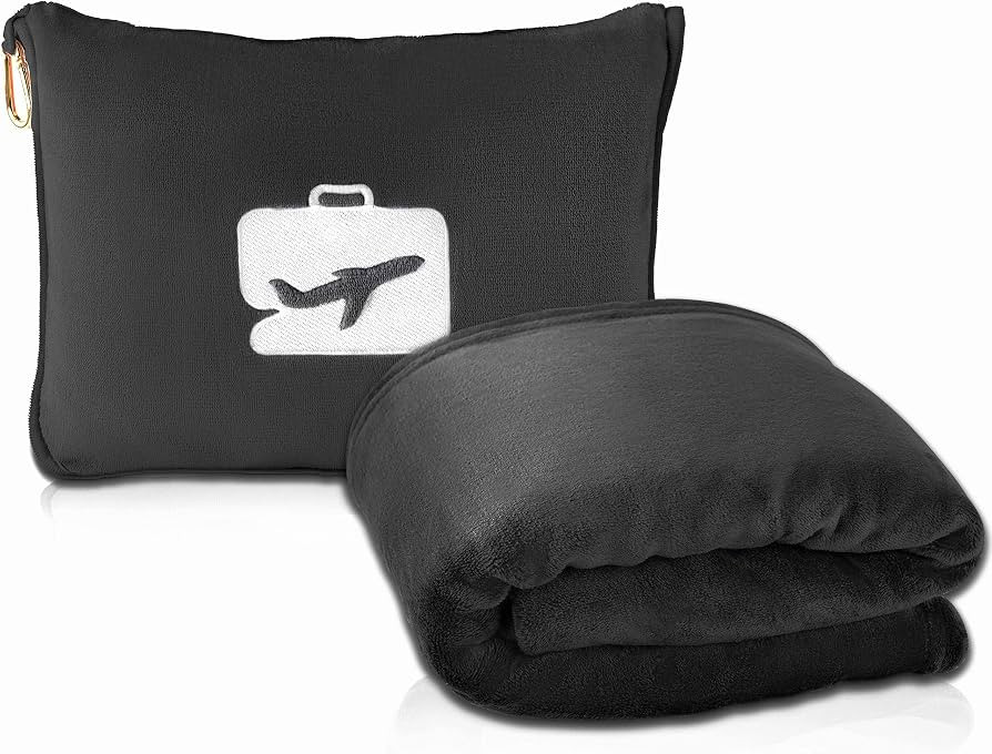 EverSnug Travel Blanket and Pillow - Ultra-Soft, Compact & Lightweight, 65x40 Inches, with Carry ... | Amazon (US)
