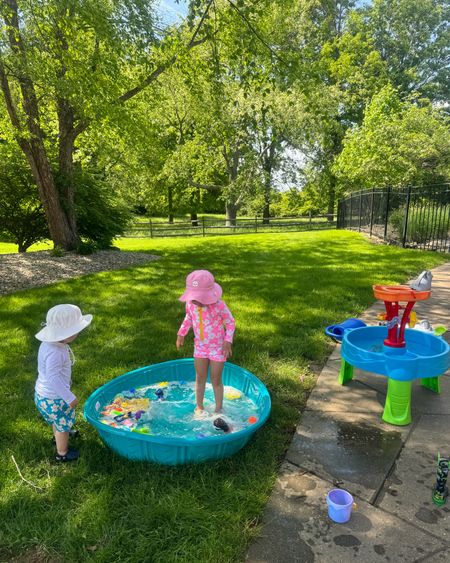 Toddler summer essentials: water table, baby pool and water games! They love the fishing game and this water table has lasted us years 👍🏻 

Toddler outdoor activities. Baby pool. Toddler summer activity. Toddler swimsuit. Matching family. Family matching. Target finds. Toddler sun hat. Vacation outfit. Family vacation. Backyard toys. Outdoor toys. 

#LTKFamily #LTKKids #LTKSeasonal