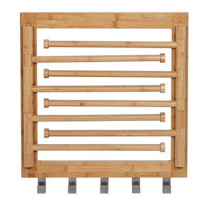 Bamboo Swivel Wall Mount Drying Rack- Versatile Clothes Drying Rack And Durable Laundry Rack, Wall Drying Rack, 80 Lbs Capacity, Natural | Wayfair North America