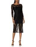 Lucca Couture Women's Reese Midi Dress, Black Lace, Small | Amazon (US)