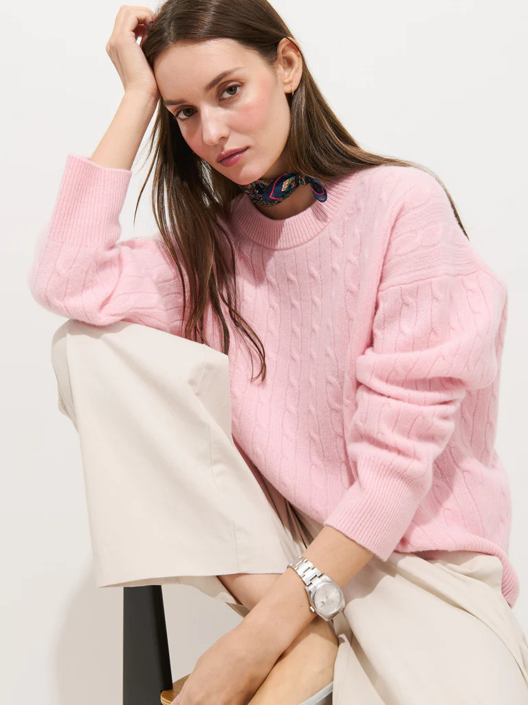 Charlie Cable Sweater In Cashmere | Alex Mill