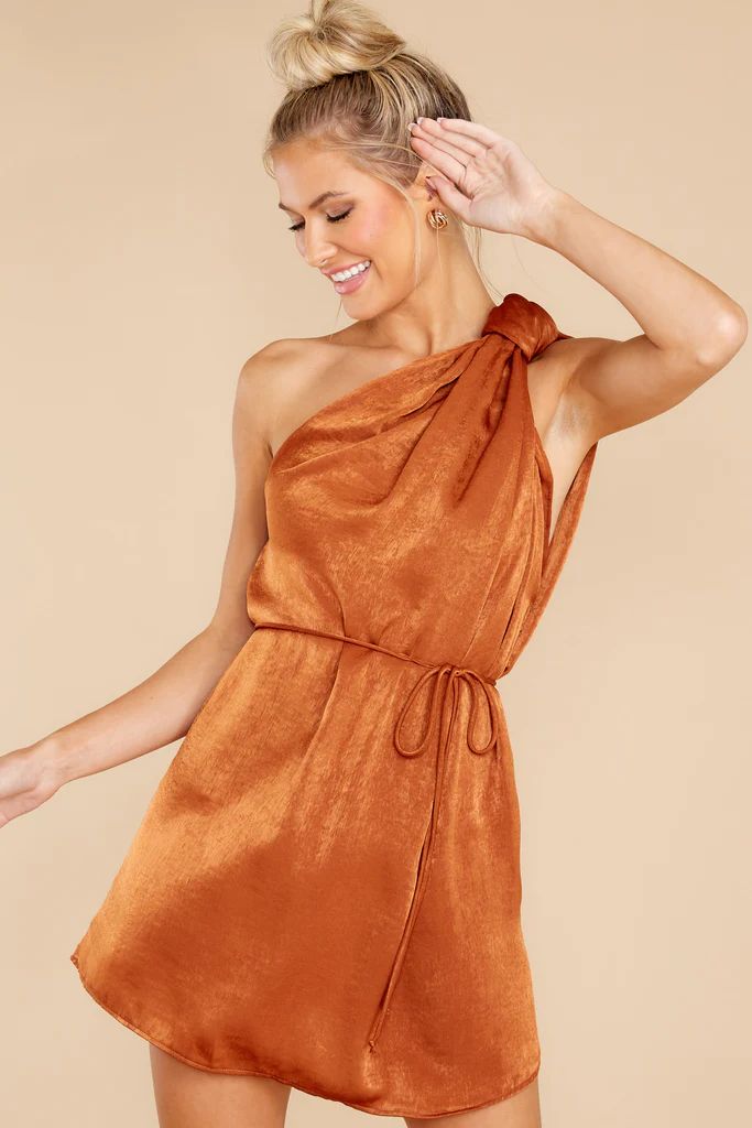 Date In Mykonos Rust Orange Dress | Red Dress 