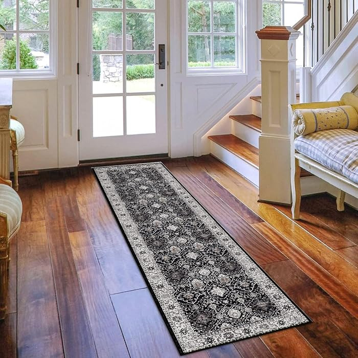 Hallway 2x8 Washable Runner Rug: Oriental Stain Resistant Kitchen Entryway Rugs Farmhouse Ultra S... | Amazon (US)