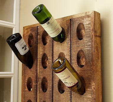Decorative French Wine Bottle Riddling Wall Rack | Pottery Barn (US)
