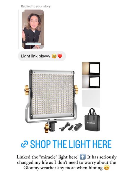 This light is a must-have for creating content! It literally changed my content game 🙏🏼 content creation, led light, best light for filming, filming light, 