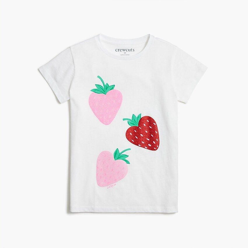 Girls' strawberry graphic tee | J.Crew Factory