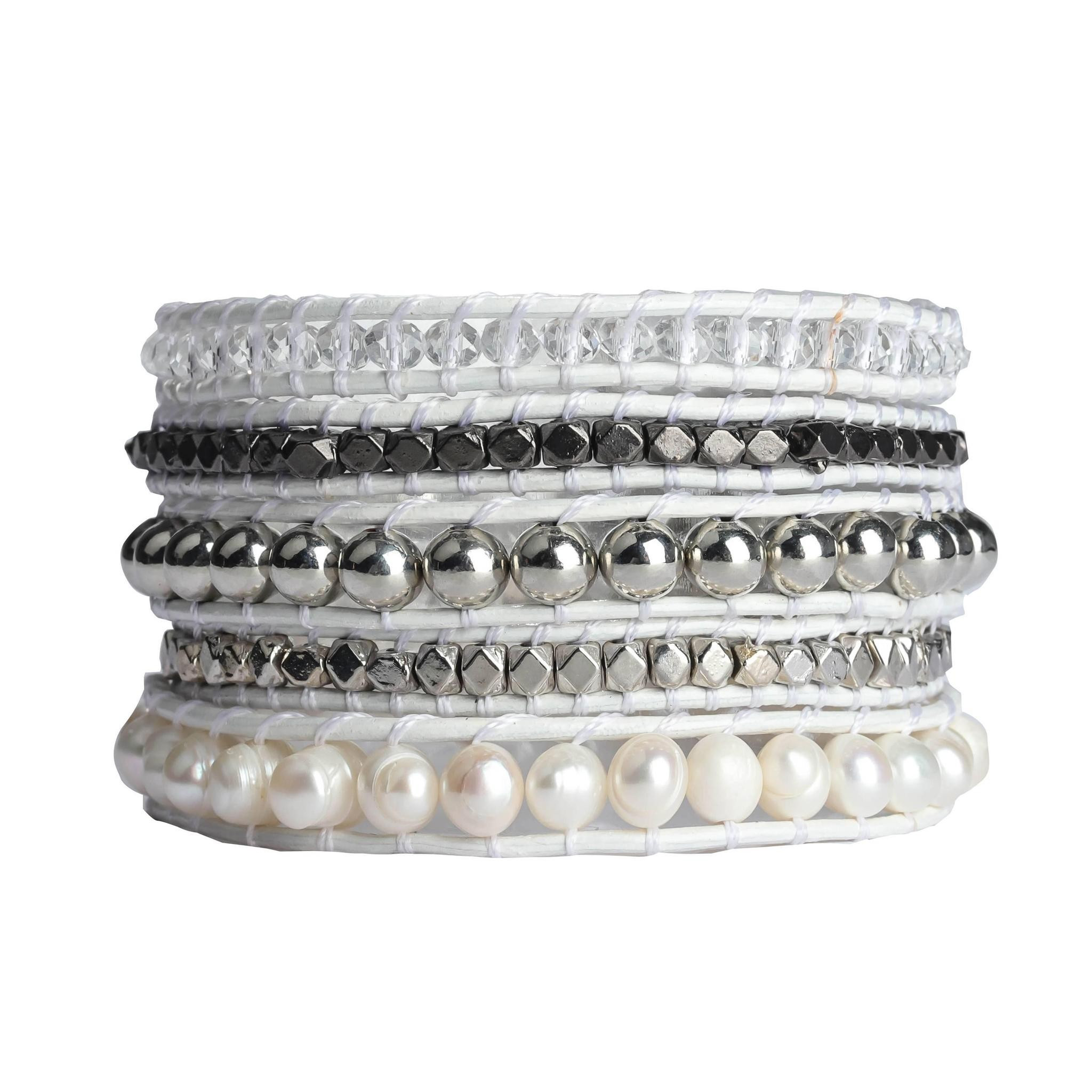 Silver Pearl Dorado on White | Victoria Emerson