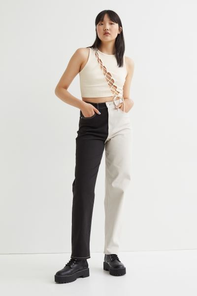Lacing-detail cut-out top | H&M (UK, MY, IN, SG, PH, TW, HK)