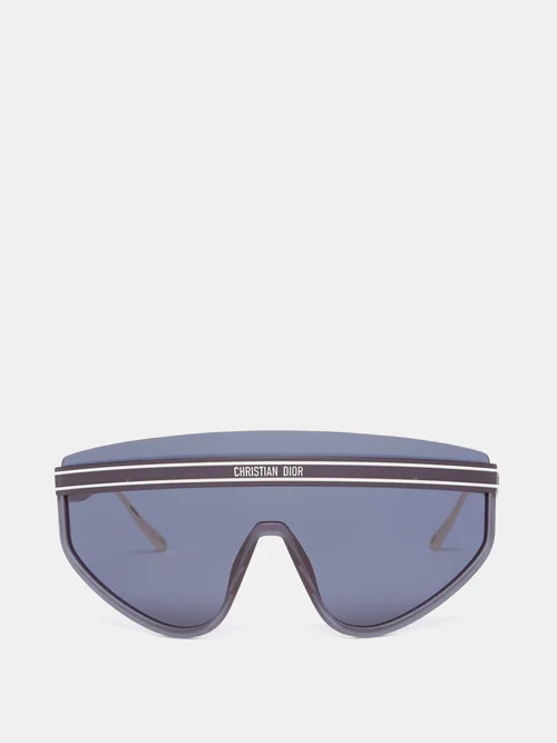 Dior - Diorclub Shield Sunglasses - Womens - Blue | Matches (US)