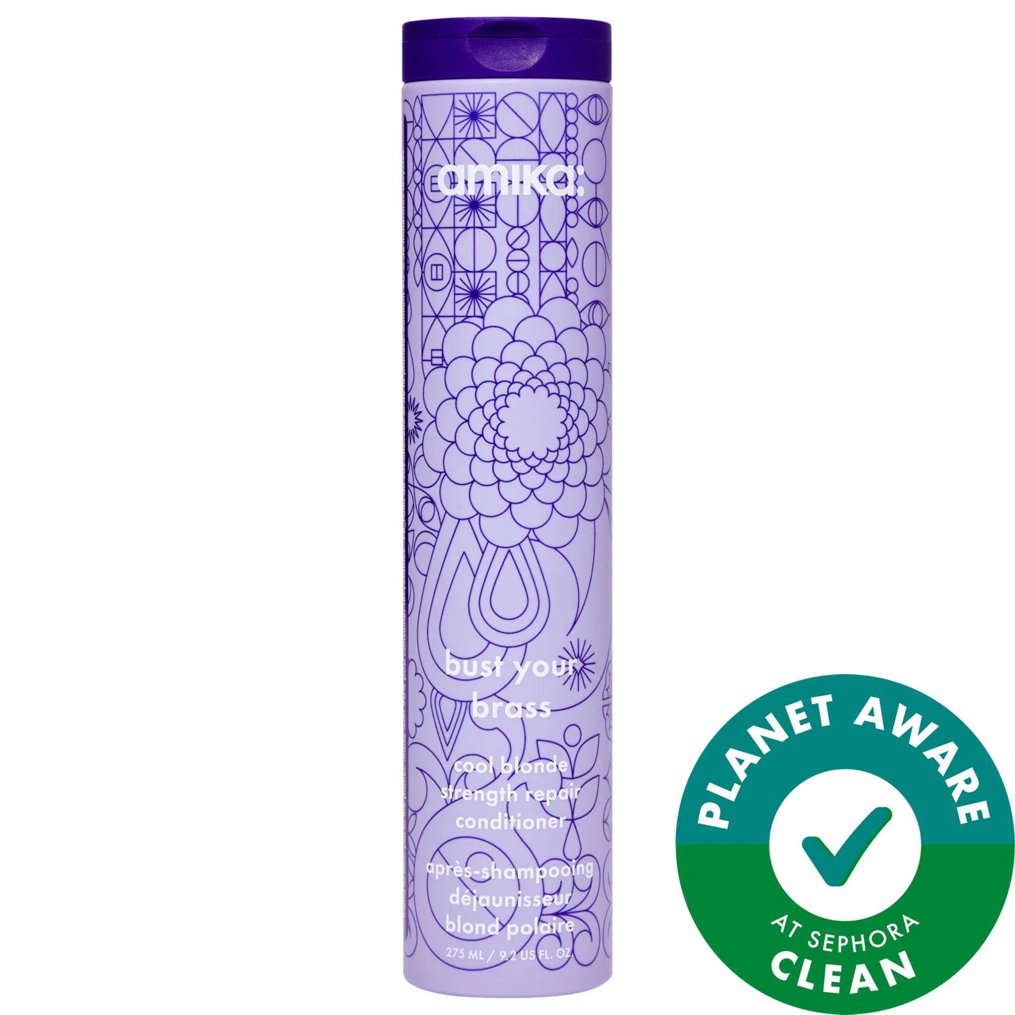 amika Bust Your Brass Cool Blonde Strength Repair Conditioner 9.2 oz / 275 mL | Sephora (US)